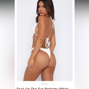White fox boutique white bikini bottoms size small brand new with tags